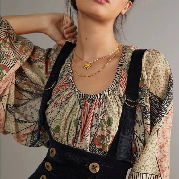 Anthropologie Buttoned Pinafore Corduroy Jumpsuit Black Size 4 - Picture 2 of 15